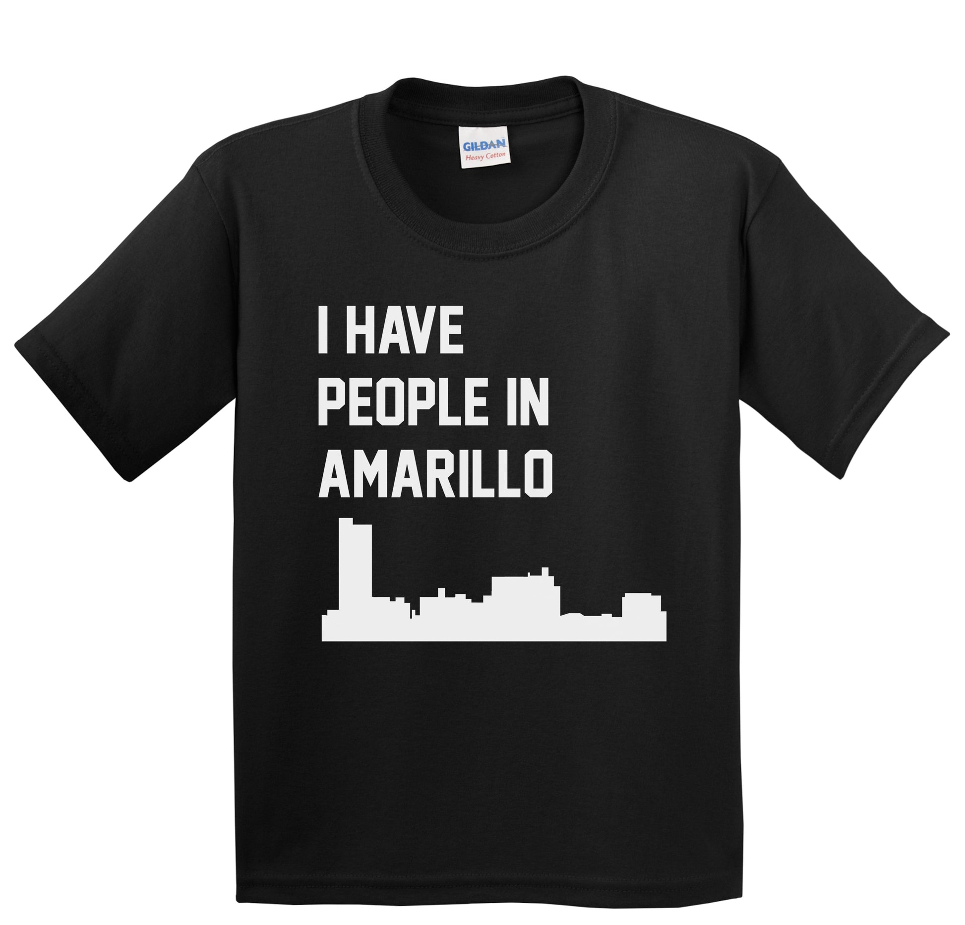 I Have People In Amarillo Texas Skyline Youth T-Shirt
