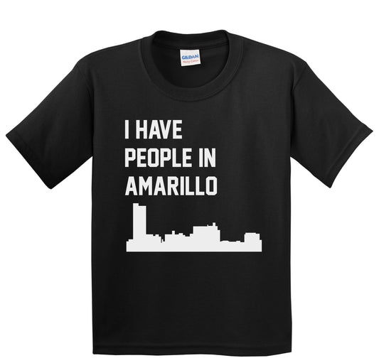 I Have People In Amarillo Texas Skyline Youth T-Shirt