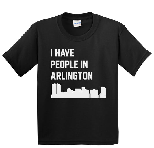 I Have People In Arlington Texas Skyline Youth T-Shirt