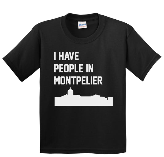 I Have People In Montpelier Vermont Skyline Youth T-Shirt