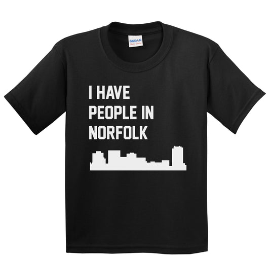 I Have People In Norfolk Virginia Skyline Youth T-Shirt
