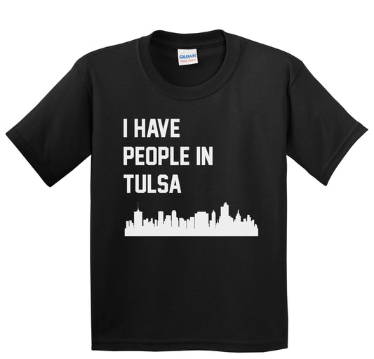 I Have People In Tulsa Oklahoma Skyline Youth T-Shirt