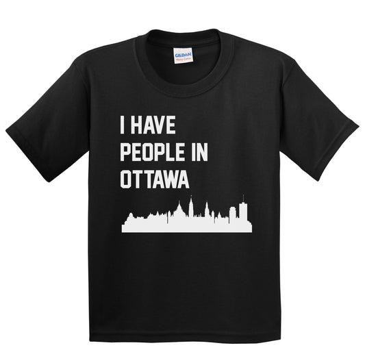 I Have People In Ottawa Ontario Canada Skyline Youth T-Shirt