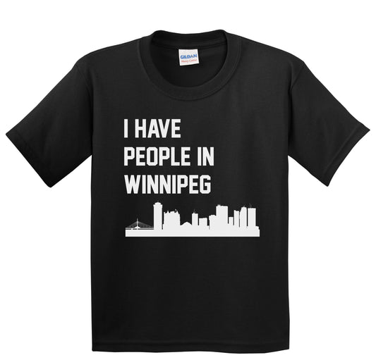 I Have People In Winnipeg Manitoba Canada Skyline Youth T-Shirt