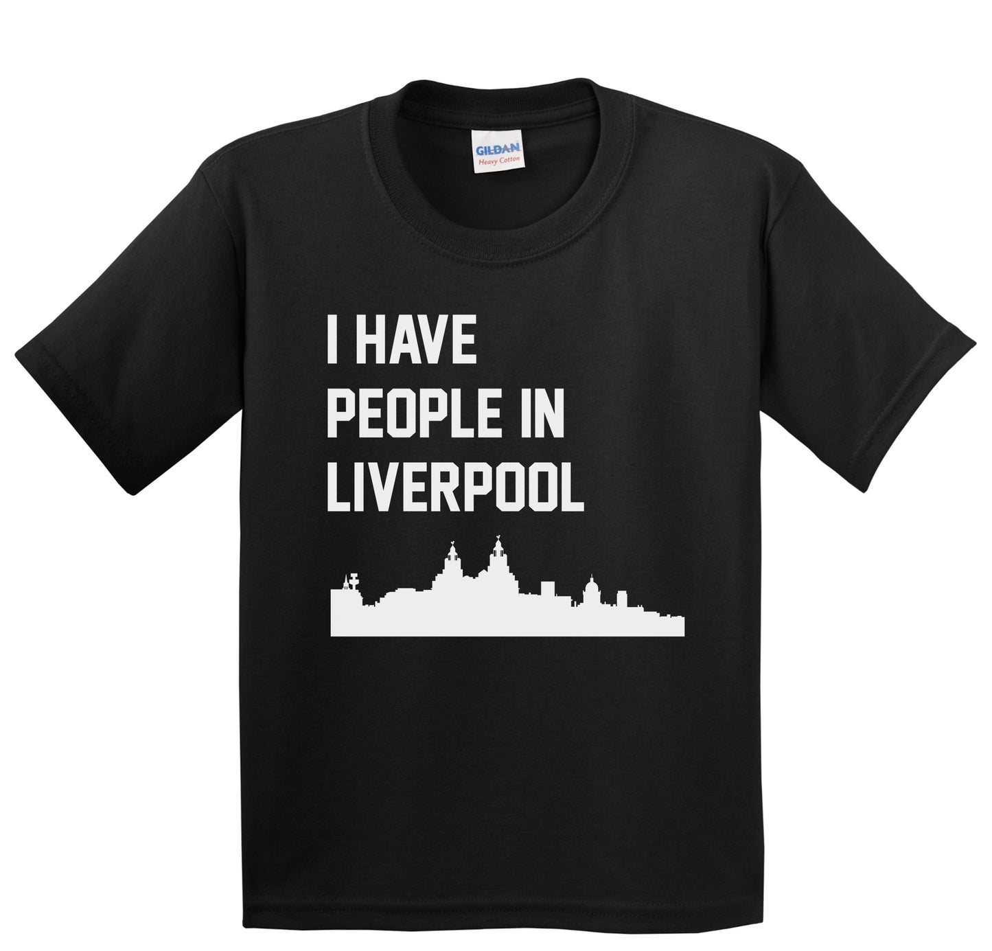 I Have People In Liverpool England Skyline Youth T-Shirt