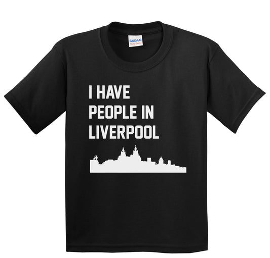 I Have People In Liverpool England Skyline Youth T-Shirt