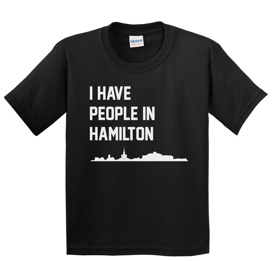 I Have People In Hamilton New Zealand Skyline Youth T-Shirt