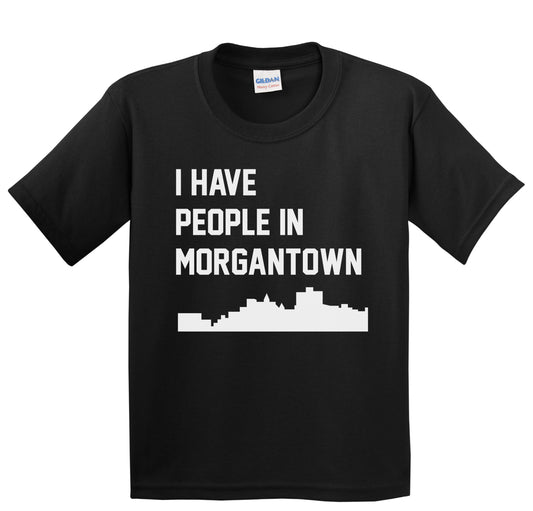 I Have People In Morgantown West Virginia Skyline Youth T-Shirt