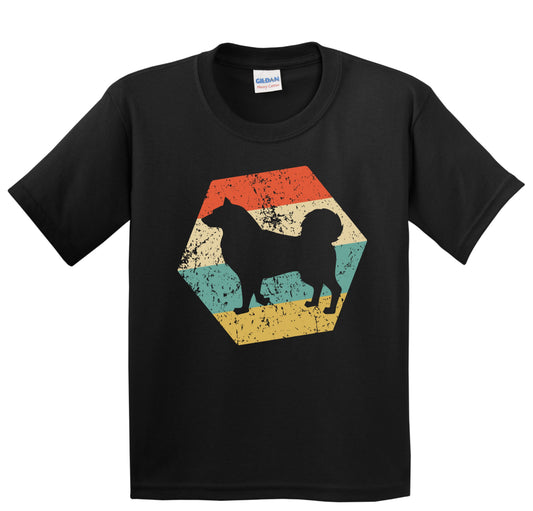 Alaskan Malamute Dog Breed Retro Distressed Hexagon Youth T-Shirt