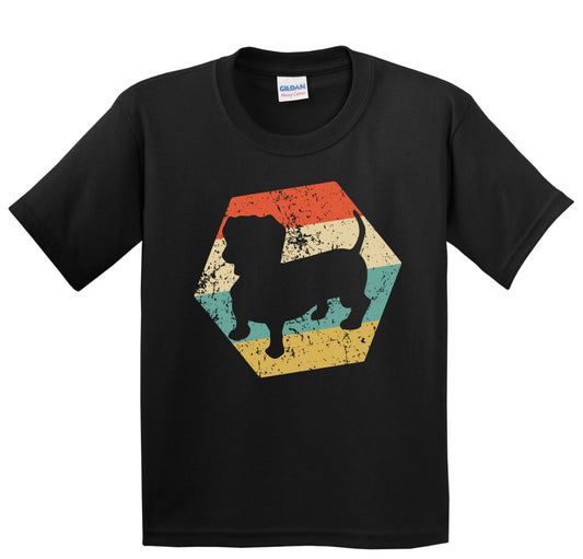 Dachshund Dog Breed Retro Distressed Hexagon Youth T-Shirt