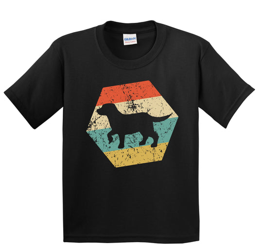 Labrador Retriever Dog Breed Retro Distressed Hexagon Youth T-Shirt