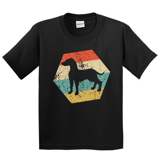 Vizsla Dog Breed Retro Distressed Hexagon Youth T-Shirt