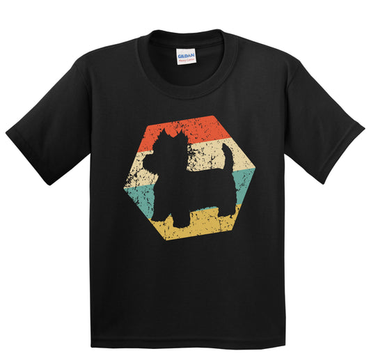 West Highland White Terrier Dog Breed Distressed Hexagon Youth T-Shirt