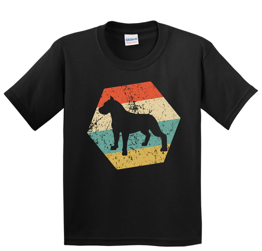 Cane Corso Dog Breed Retro Distressed Hexagon Youth T-Shirt