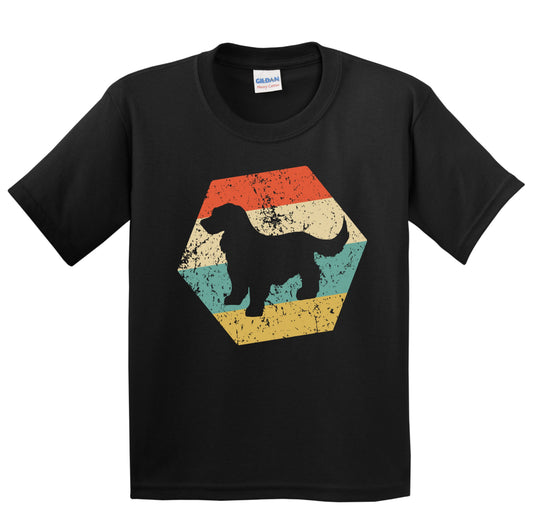 Cocker Spaniel Dog Breed Retro Distressed Hexagon Youth T-Shirt