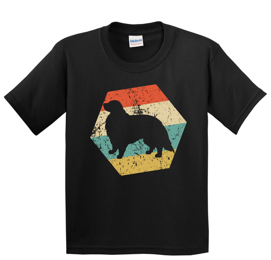 Great Pyrenees Dog Breed Retro Distressed Hexagon Youth T-Shirt