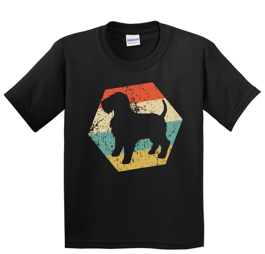 Wheaten Terrier Dog Breed Retro Distressed Hexagon Youth T-Shirt