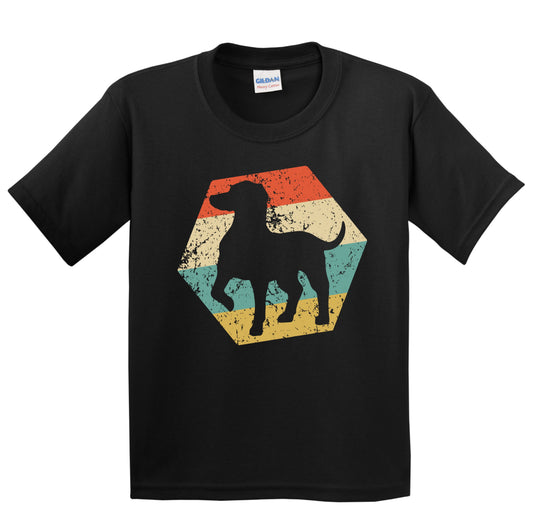 German Shorthaired Pointer Dog Breed Distressed Hexagon Youth T-Shirt