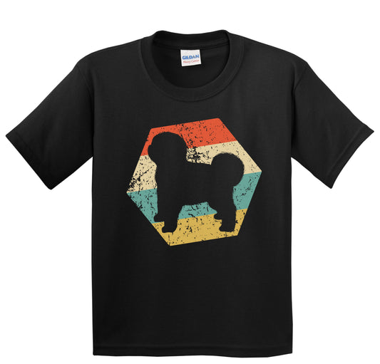 Old English Sheepdog Dog Breed Retro Distressed Hexagon Youth T-Shirt
