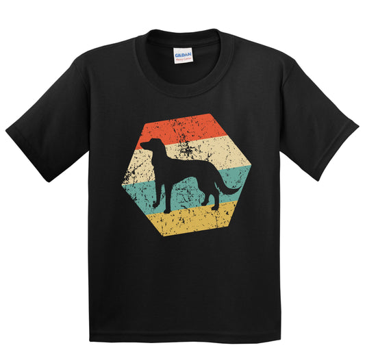 Saluki Dog Breed Retro Distressed Hexagon Youth T-Shirt