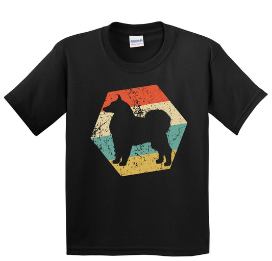 Samoyed Dog Breed Retro Distressed Hexagon Youth T-Shirt