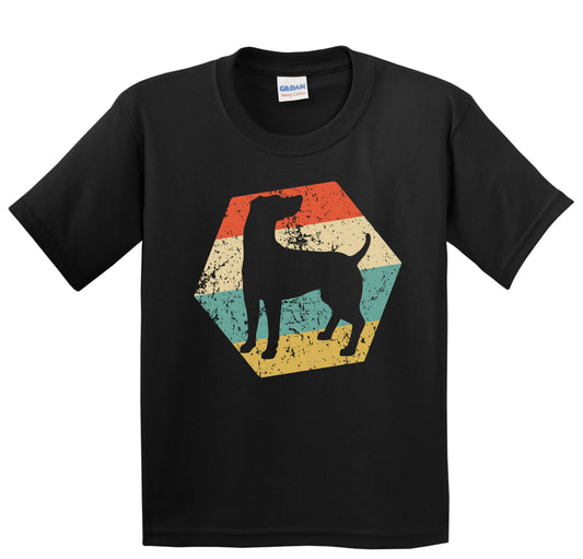 Weimaraner Dog Breed Retro Distressed Hexagon Youth T-Shirt