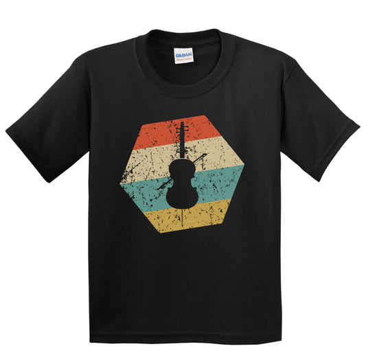Cello Retro Distressed Hexagon Cellist Youth T-Shirt