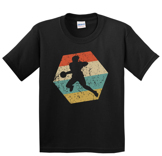 Dodgeball Retro Distressed Hexagon Dodgeball Player Youth T-Shirt