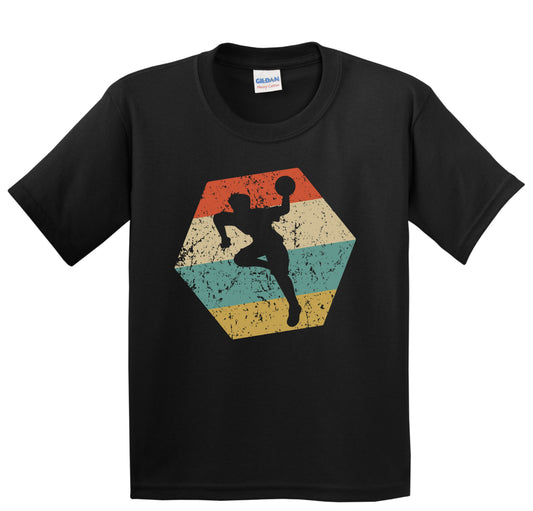 Dodgeball Player Retro Distressed Hexagon Dodgeball Youth T-Shirt