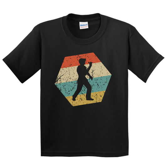 Darts Retro Distressed Hexagon Darts Player Youth T-Shirt