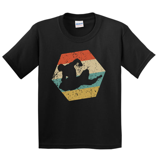 MMA Fighters Retro Distressed Hexagon Mixed Martial Arts Youth T-Shirt