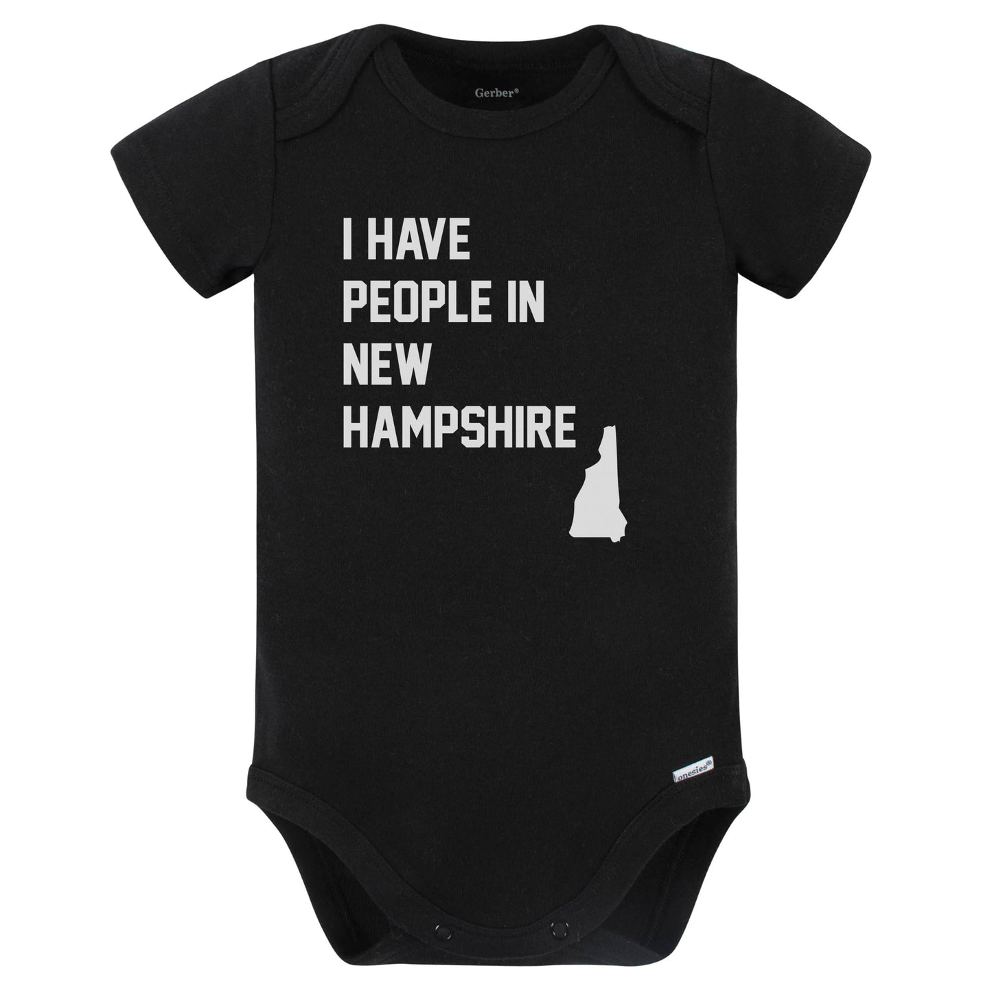 I Have People In New Hampshire Baby Bodysuit (Black)