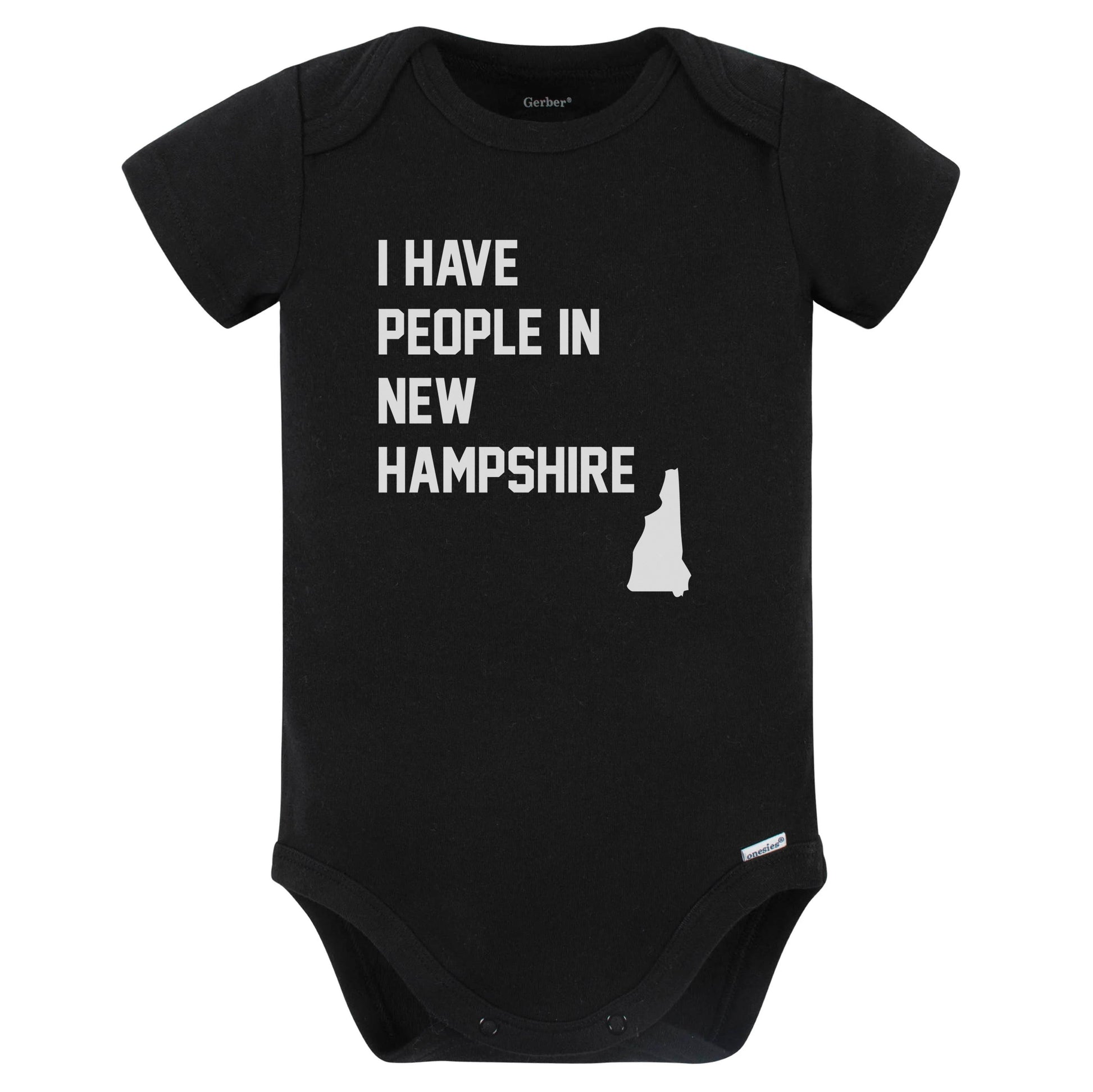 I Have People In New Hampshire Baby Bodysuit (Black)