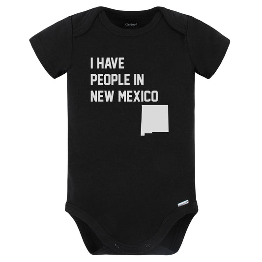 I Have People In New Mexico Baby Bodysuit (Black)