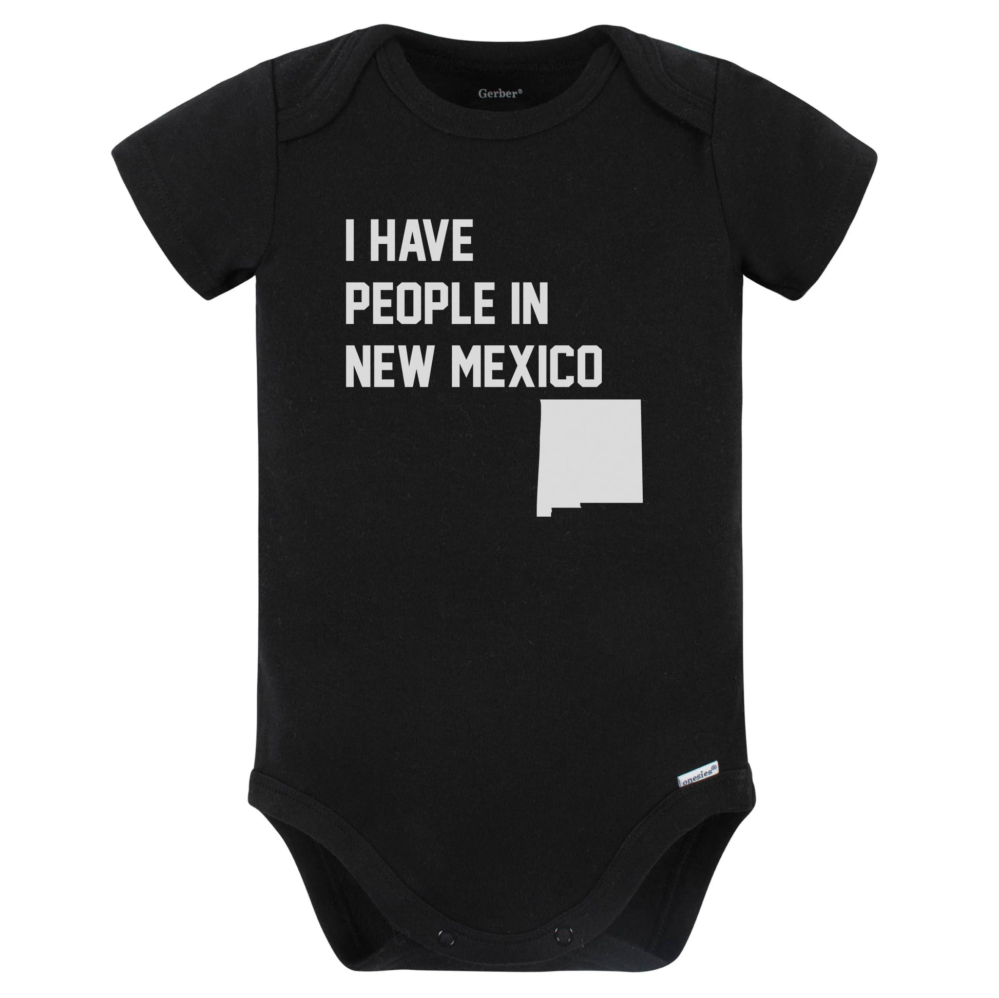 I Have People In New Mexico Baby Bodysuit (Black)