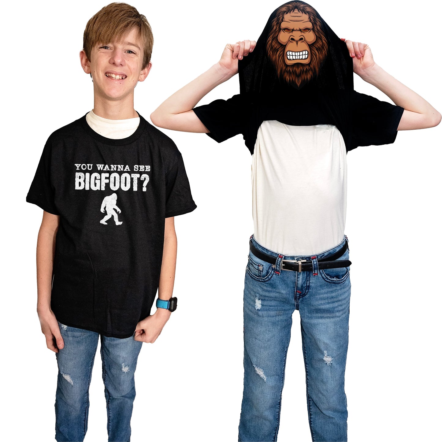 You Wanna See Bigfoot? Funny Flip Shirt Sasquatch T-Shirt - Bigfoot Shirt - Funny Gift for Men