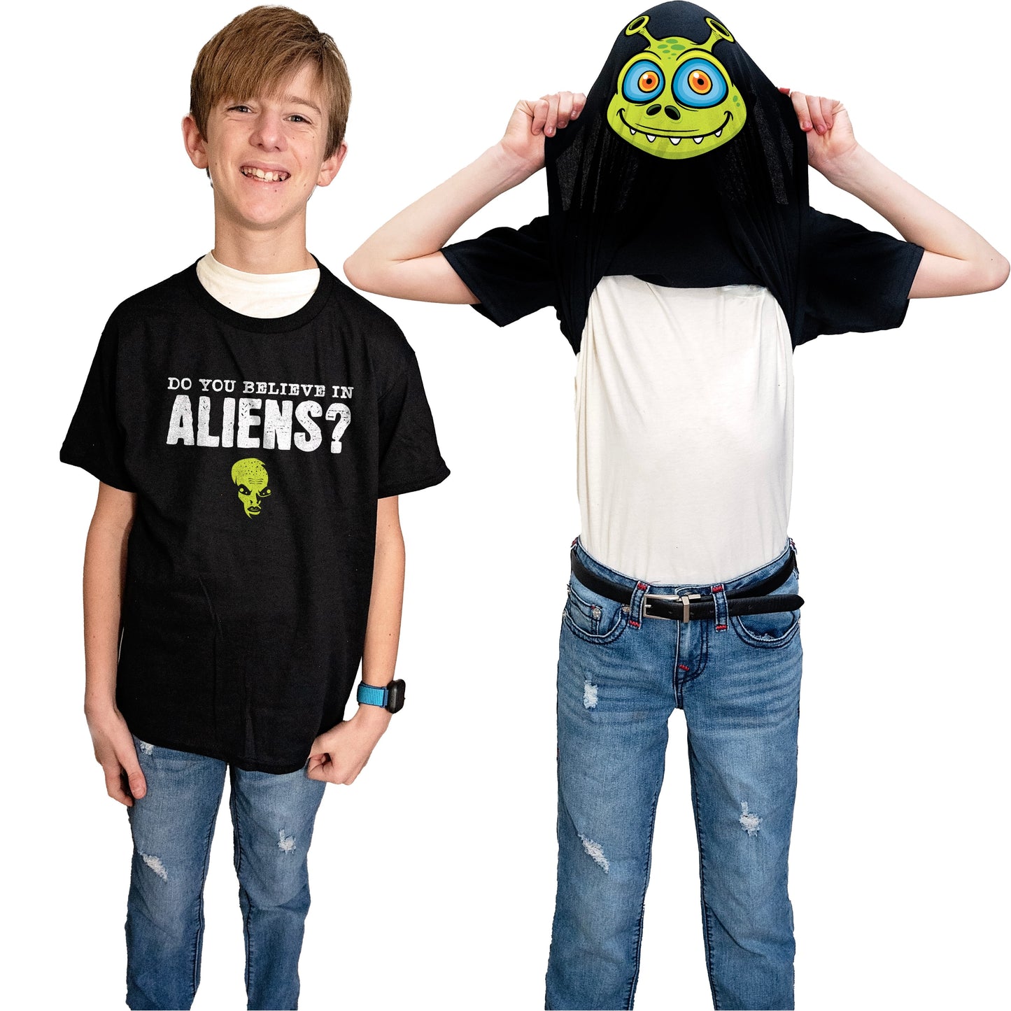 Do You Believe In Aliens? Funny Flip Shirt Alien T-Shirt - Alien Shirt - Funny Gift for Men