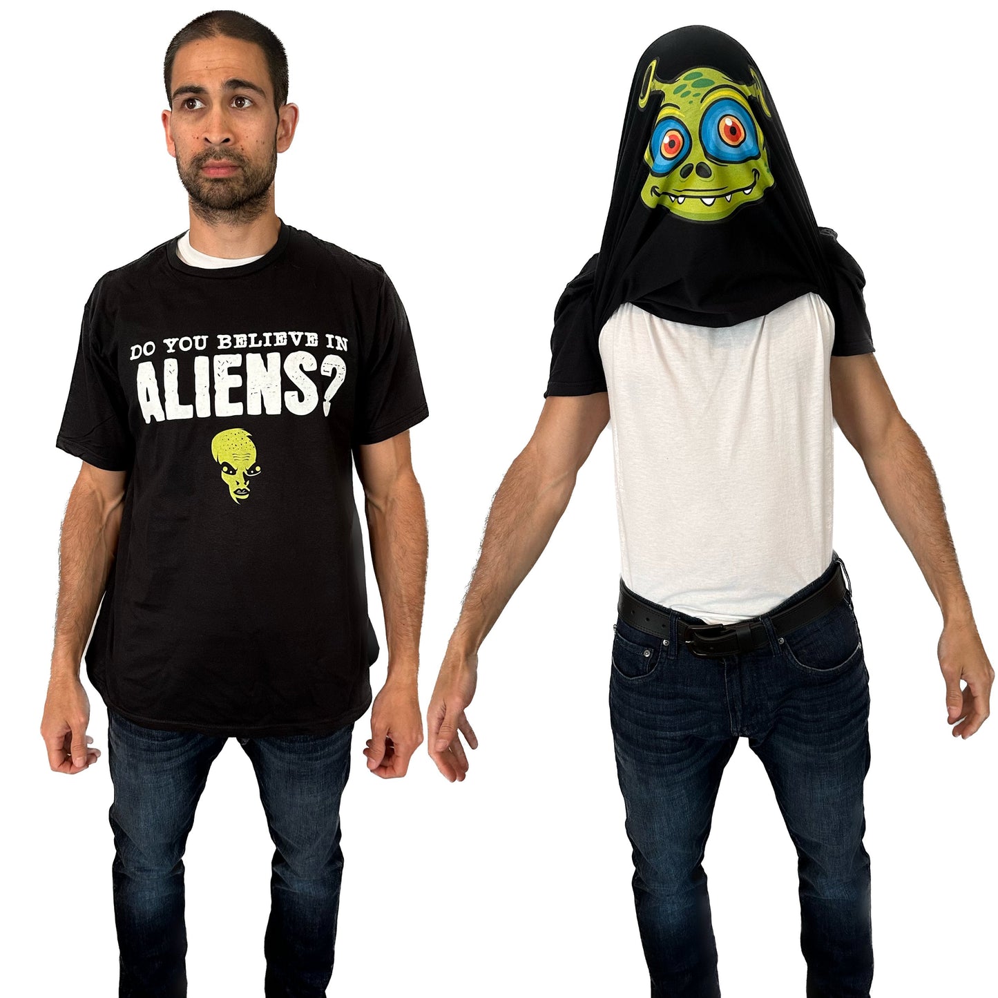 Do You Believe In Aliens? Funny Flip Shirt Alien T-Shirt - Alien Shirt - Funny Gift for Men