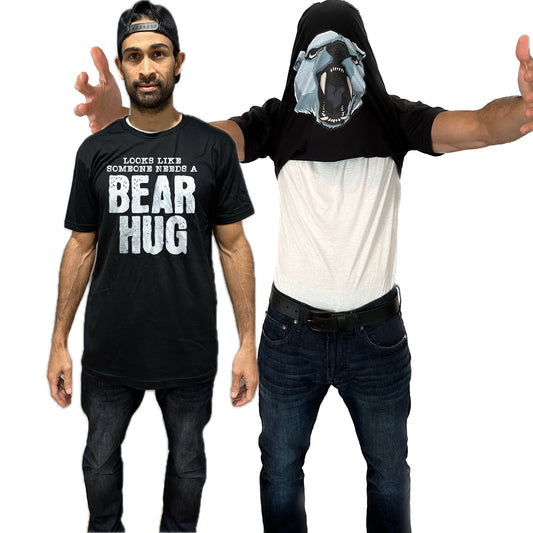 Looks Like Someone Needs A Bear Hug Funny Flip T-Shirt - Polar Bear Shirt - Funny Gift for Men