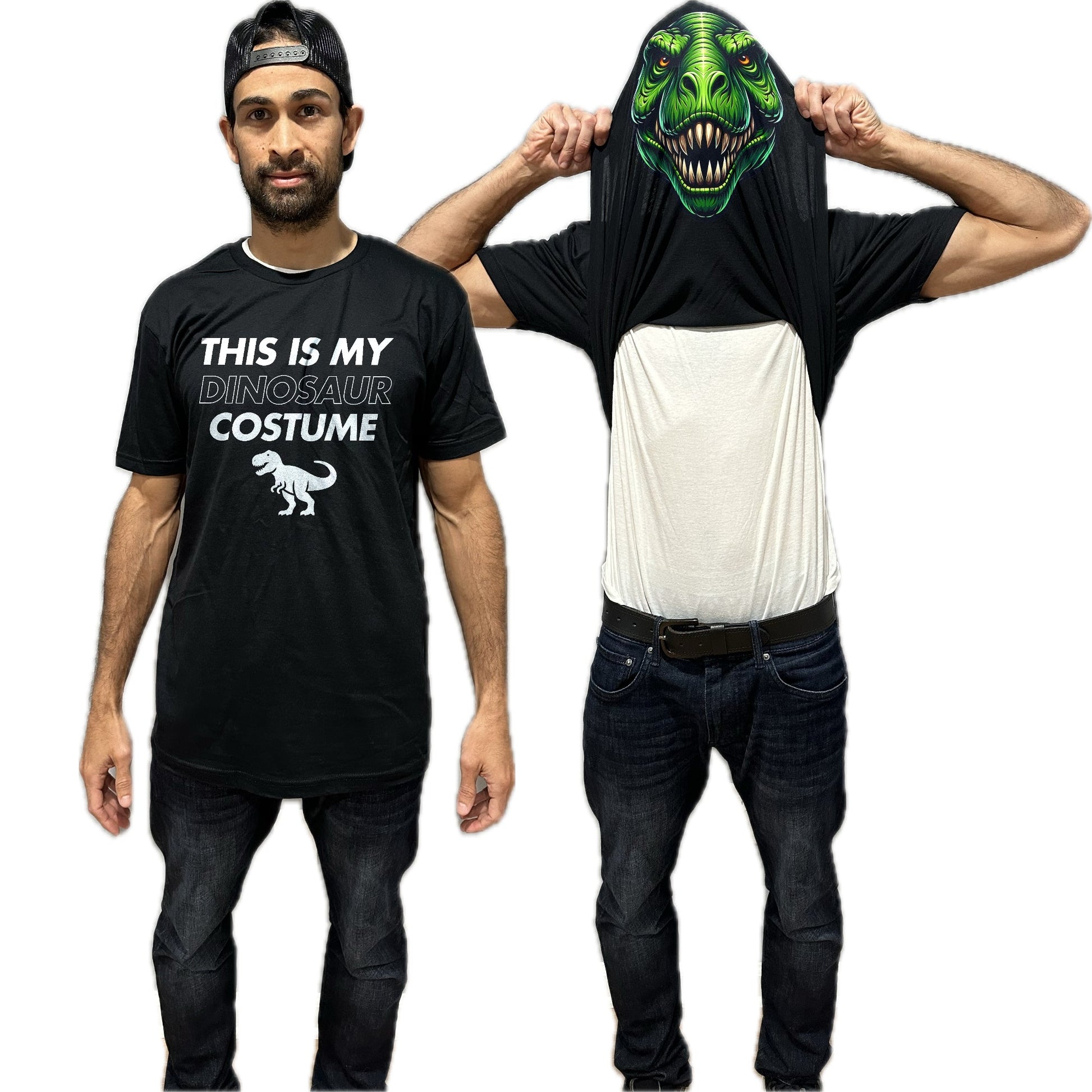 Funny T-Rex Dinosaur Flip Shirt - This Is My Dinosaur Costume T-Shirt - Funny Dinosaur Gift