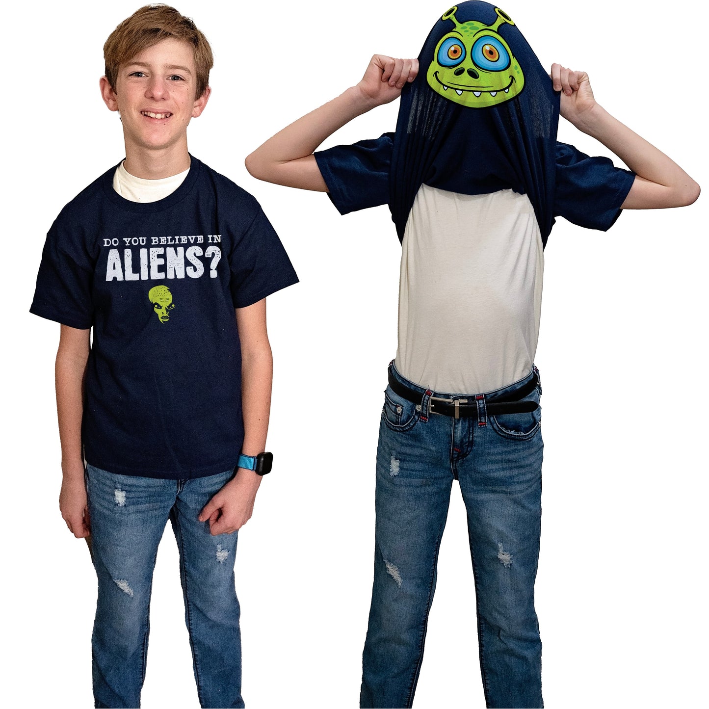 Do You Believe In Aliens? Funny Flip Shirt Alien T-Shirt - Alien Shirt - Funny Gift for Men