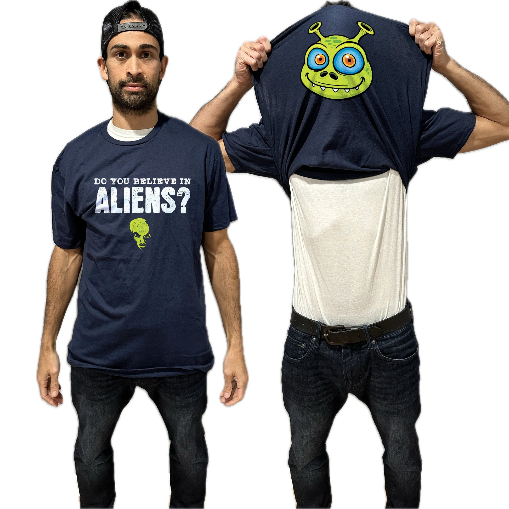 Do You Believe In Aliens? Funny Flip Shirt Alien T-Shirt - Alien Shirt - Funny Gift for Men