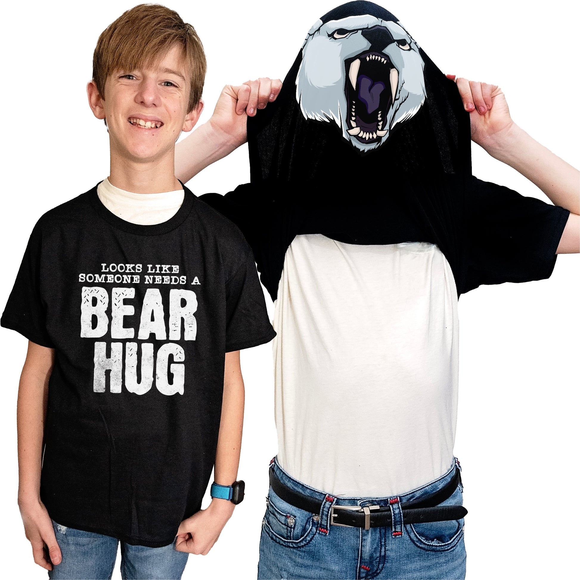 Looks Like Someone Needs A Bear Hug Funny Flip Shirt - Polar Bear T-Shirt
