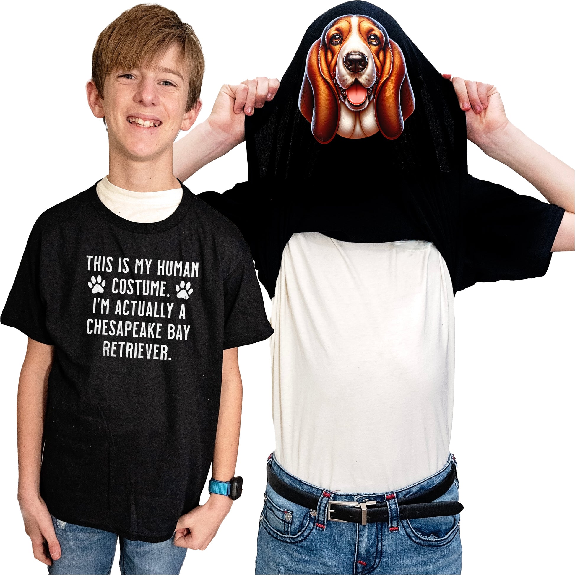 I'm Really A Basset Hound Flip Shirt - Funny Dog Owner T-Shirt Flip Tee