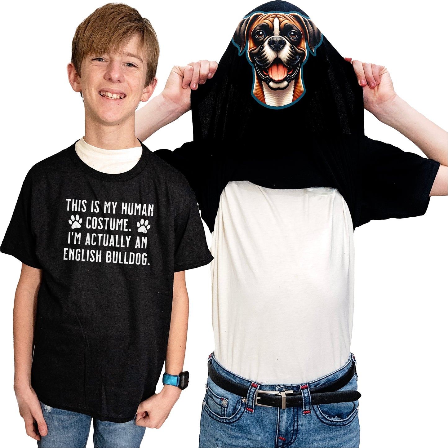 I'm Really A Boxer Flip Shirt - Funny Dog Owner T-Shirt Flip Tee