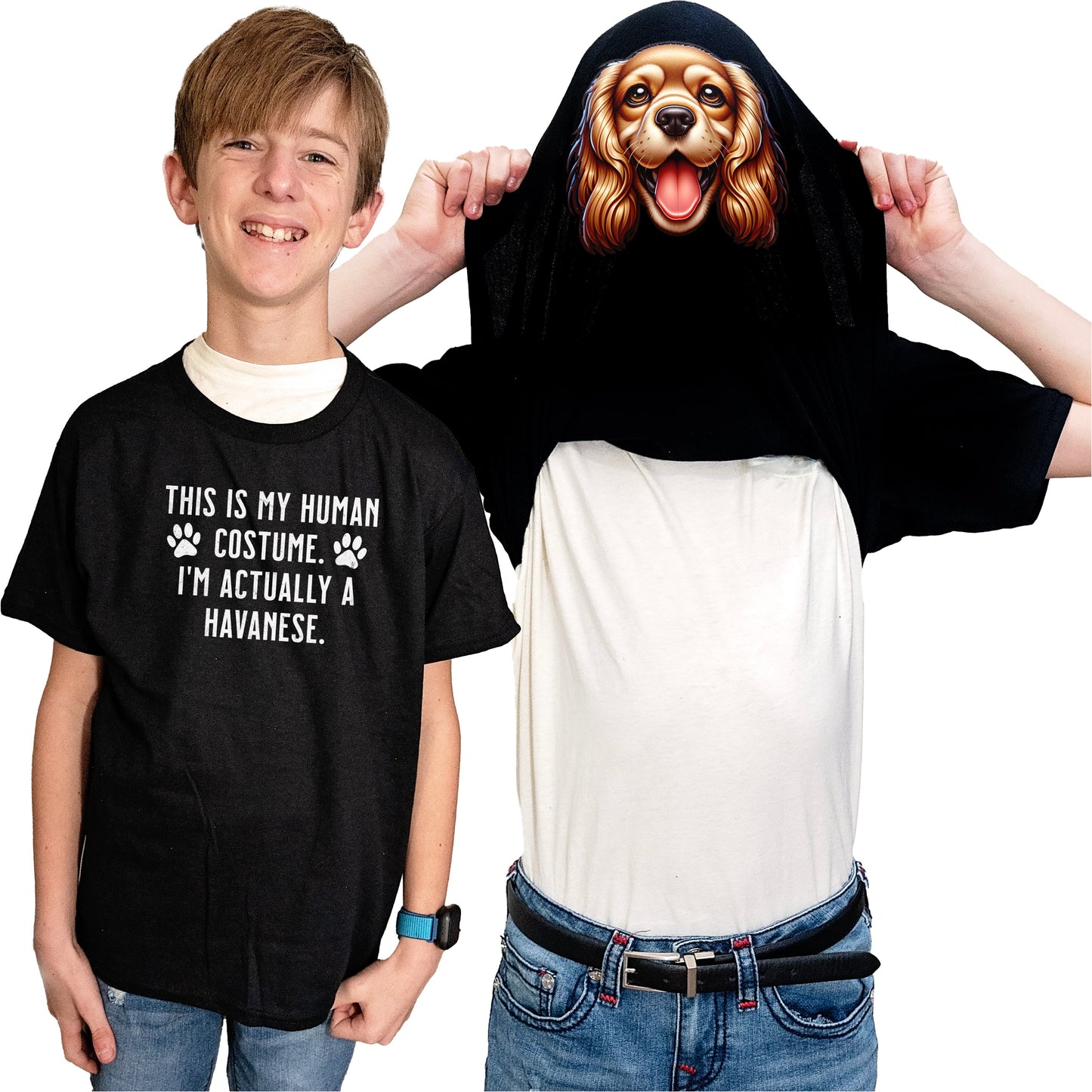 I'm Really A Cocker Spaniel Flip Shirt - Funny Dog Owner T-Shirt Flip Tee