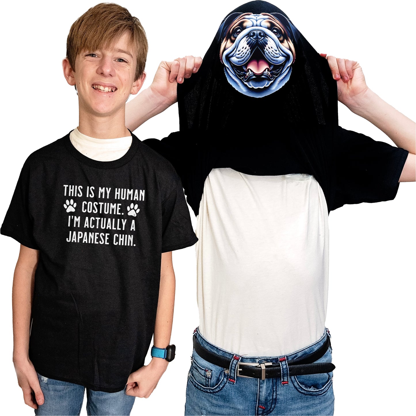 I'm Really An English Bulldog Flip Shirt - Funny Dog Owner T-Shirt Flip Tee