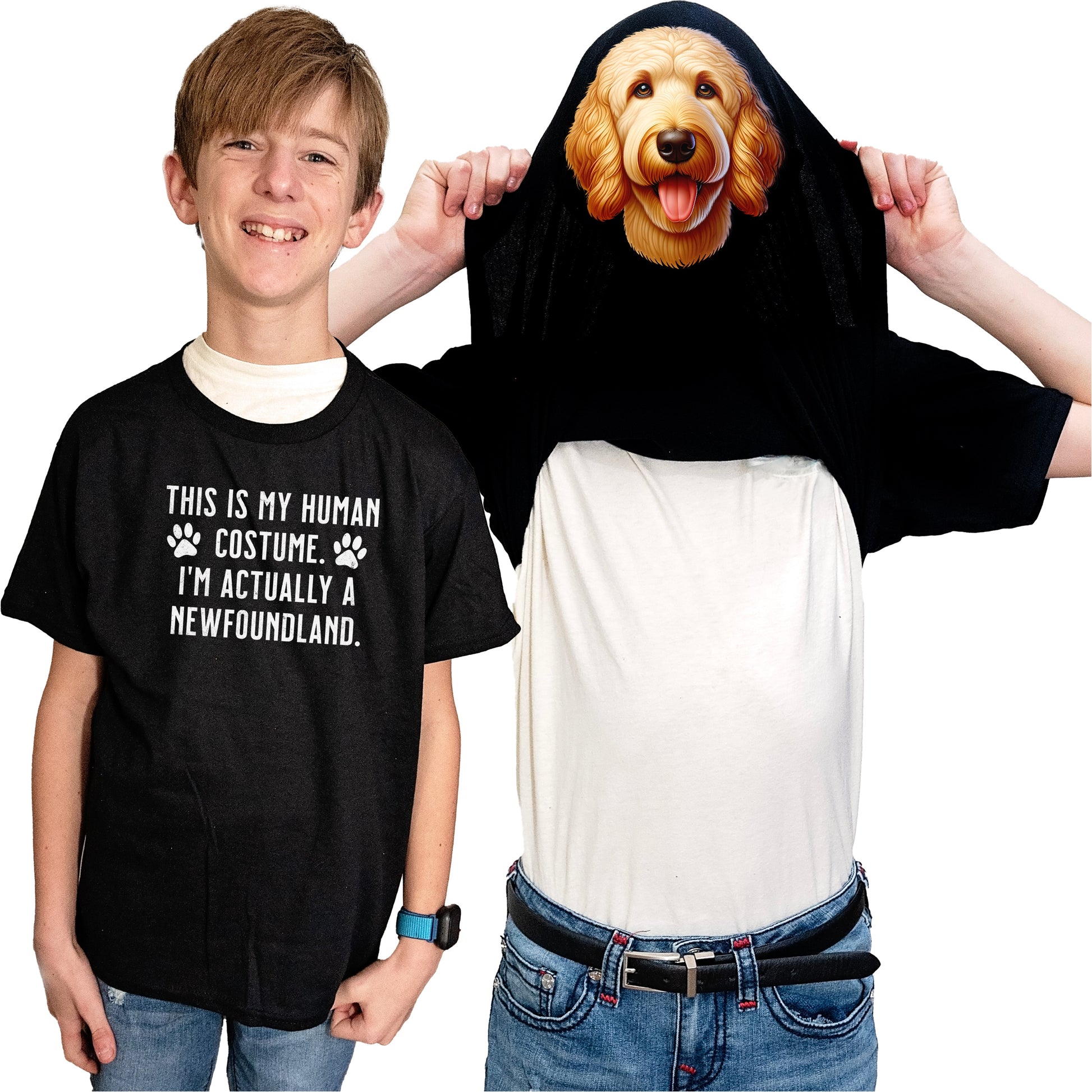 I'm Really A Goldendoodle Flip Shirt - Funny Dog Owner T-Shirt Flip Tee