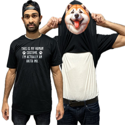 I'm Really An Akita Inu Flip Shirt - Funny Dog Owner T-Shirt Flip Tee
