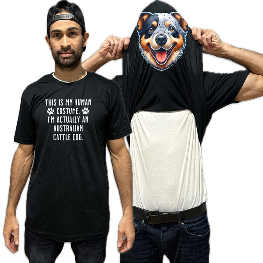 I'm Really An Australian Cattle Dog Flip Shirt - Funny Dog Owner T-Shirt Flip Tee